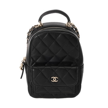 シャネル マトラッセ クラシック ミニ バックパック ブラック AP3753 グレインドカーフスキン レディース バッグ 【中古】【bag】