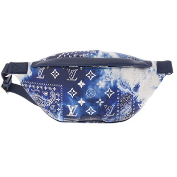 ルイ ヴィトン モノグラムバンダナ ディスカバリー バムバッグ PM ブルー系 M20587 レザー レディース バッグ 【中古】【bag】