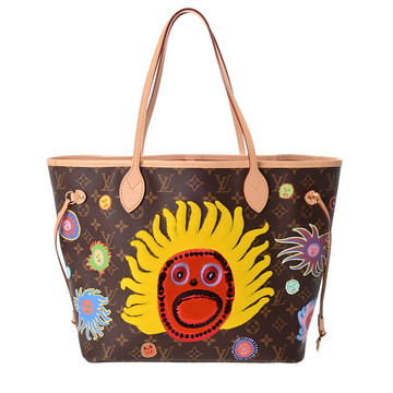 ルイ ヴィトン モノグラム LV×YK ネヴァーフル MM  ブラウン M46447 モノグラムキャンバス レディース バッグ 【中古】【bag】