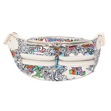 ルイ ヴィトン モノグラムコミック バムバッグ マルチポケット 2023年SS ホワイト/マルチカラー M21853 モノグラムコミックキャンバス ユニセックス バッグ 【中古】【bag】