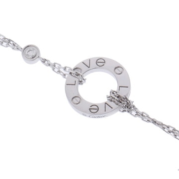 カルティエ ラブサークル ブレスレット 2PD シルバー K18ホワイトゴールド WG レディース ジュエリー 【中古】【jewelry】