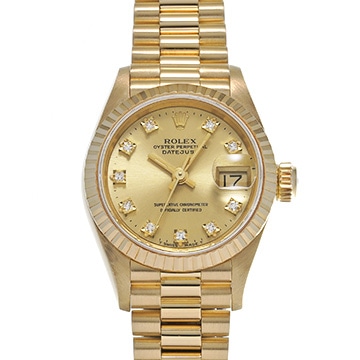 ロレックス デイトジャスト 69178G シャンパン/ダイヤモンド レディース 時計 【中古】【wristwatch】