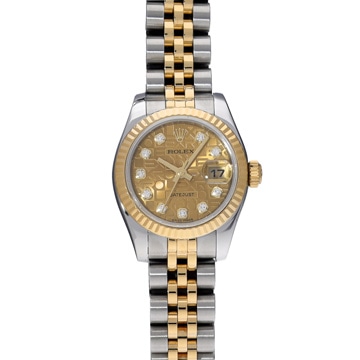 ロレックス デイトジャスト 179173G シャンパンコンピュータ/ダイヤモンド レディース 時計 【中古】【wristwatch】