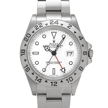 ロレックス エクスプローラーII 16570 ホワイト メンズ 時計 【中古】【wristwatch】