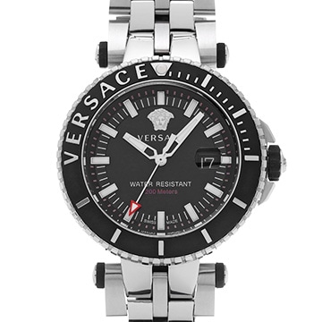 ヴェルサーチ Vレース ダイバー VAK030016 ブラック メンズ 時計 【中古】【wristwatch】
