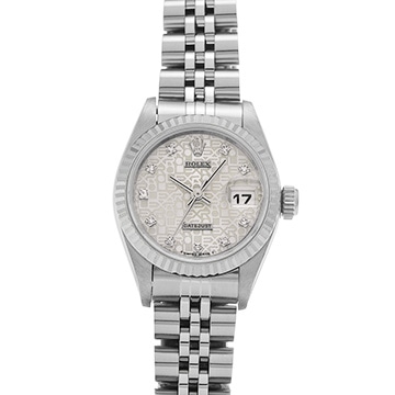 ロレックス デイトジャスト 69174G シルバーコンピュータ/ダイヤモンド レディース 時計 【中古】【wristwatch】