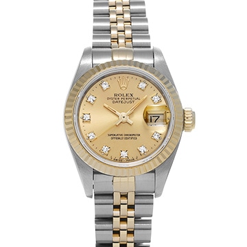ロレックス デイトジャスト 69173G シャンパン/ダイヤモンド レディース 時計 【中古】【wristwatch】