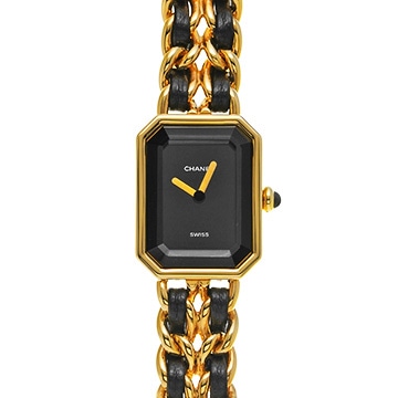 シャネル プルミエール S H0001 ブラック レディース 時計 【中古】【wristwatch】