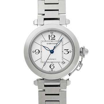 カルティエ パシャC W31074M7 ホワイト ユニセックス 時計 【中古】【wristwatch】