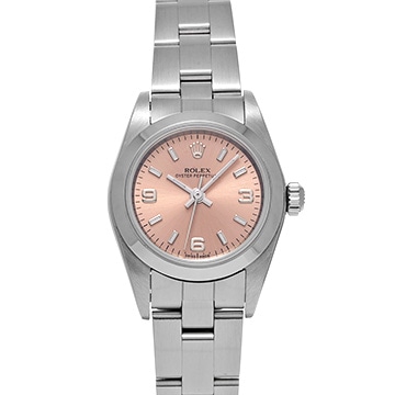 ロレックス オイスターパーペチュアル 76080 ピンク レディース 時計 【中古】【wristwatch】