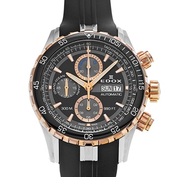 エドックス グランドオーシャン クロノグラフ 01123-357RCA ブラック メンズ 時計 【中古】【wristwatch】