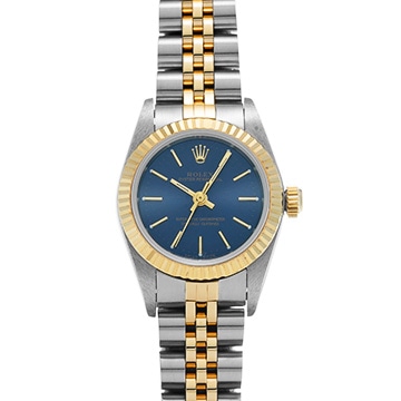 ロレックス オイスターパーペチュアル 76193 ブルー レディース 時計 【中古】【wristwatch】