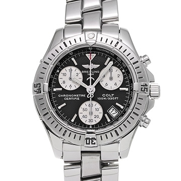 ブライトリング コルト クロノグラフ A73350 ブラック/シルバー メンズ 時計 【中古】【wristwatch】