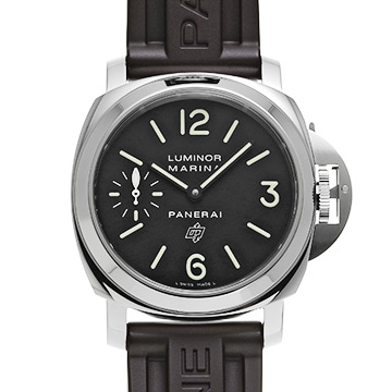 パネライ ルミノールマリーナ ロゴ アッチャイオ PAM01005 ブラック メンズ 時計 【中古】【wristwatch】