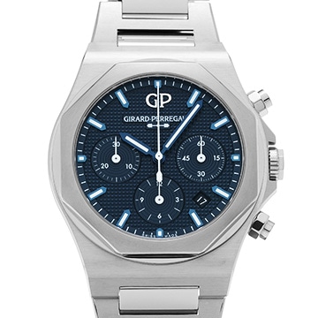 ジラール ペルゴ ロレアート クロノグラフ 42mm 81020-11-431-11A ブルー メンズ 時計 【中古】【wristwatch】