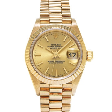 ロレックス デイトジャスト 69178 シャンパン レディース 時計 【中古】【wristwatch】