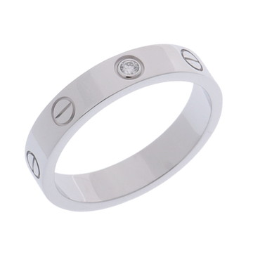 カルティエ ミニラブリング  1PD #54 シルバー CRB4050550 K18ホワイトゴールド WG レディース ジュエリー 【中古】【jewelry】