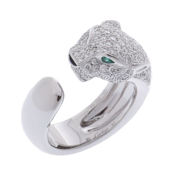 カルティエ パンテールドゥ リング #52 セミパヴェ シルバー K18ホワイトゴールド WG レディース ジュエリー 【中古】【jewelry】