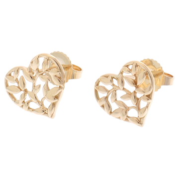 ティファニー オリーブリーフ ハート ピアス ゴールド K18イエローゴールド YG レディース ジュエリー 【中古】【jewelry】
