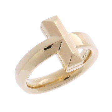 ティファニー Tワン ワイド リング ゴールド K18イエローゴールド YG レディース ジュエリー 【中古】【jewelry】