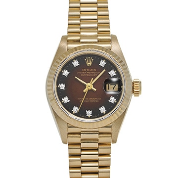 ロレックス デイトジャスト 69178G チェリー・グラデーション/ダイヤモンド レディース 時計 【中古】【wristwatch】