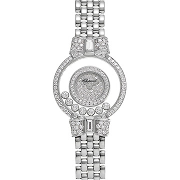 ショパール ハッピーダイヤモンド リボン 4097/1 ダイヤモンド レディース 時計 【中古】【wristwatch】