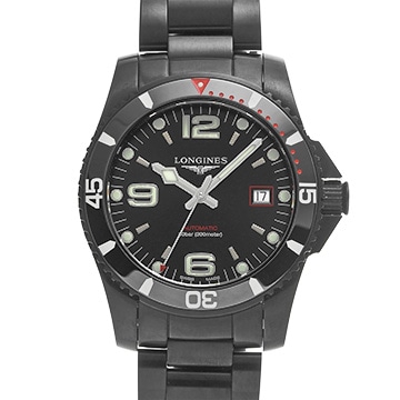 ロンジン ハイドロコンクエスト ブラックアウト 日本限定モデル L3.742.2.56.6 ブラック メンズ 時計 【中古】【wristwatch】