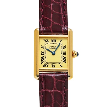 カルティエ マストタンク SM W1003154 アイボリー レディース 時計 【中古】【wristwatch】