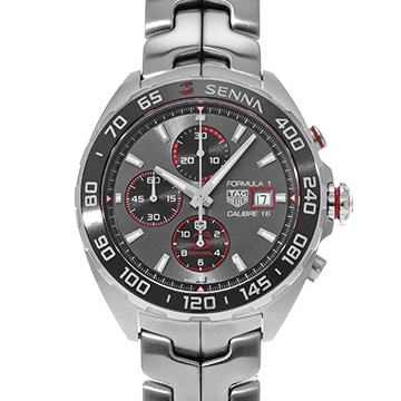 タグ ホイヤー フォーミュラ1 キャリバー16 クロノグラフ アイルトン・セナ CAZ201D.BA0633 グレー/ブラック メンズ 時計 【中古】【wristwatch】