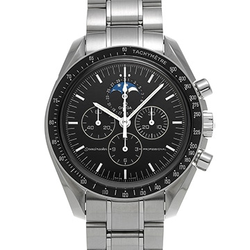オメガ スピードマスター ムーンウォッチ ムーンフェイズ 3576.50 ブラック メンズ 時計 【中古】【wristwatch】