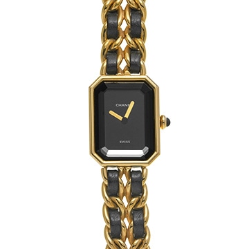 シャネル プルミエール M H0001 ブラック レディース 時計 【中古】【wristwatch】