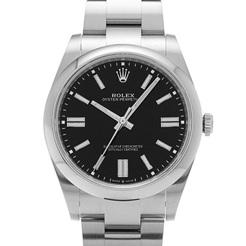 ロレックス オイスターパーペチュアル 41 124300 ブライトブラック メンズ 時計 【中古】【wristwatch】