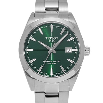 ティソ ジェントルマン オートマティック パワーマティック 80 シリシウム T127.407.11.091.01 グリーン メンズ 時計 【中古】【wristwatch】