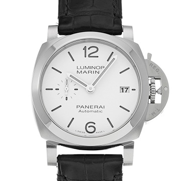 パネライ ルミノールマリーナ クアランタ PAM01271 ホワイト メンズ 時計 【中古】【wristwatch】