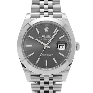 ロレックス デイトジャスト 41 126300 スレートグレー メンズ 時計 【中古】【wristwatch】