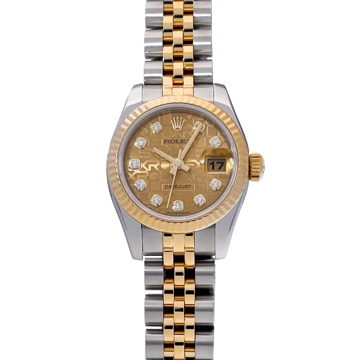 ロレックス デイトジャスト 179173G シャンパンコンピュータ/ダイヤモンド レディース 時計 【中古】【wristwatch】