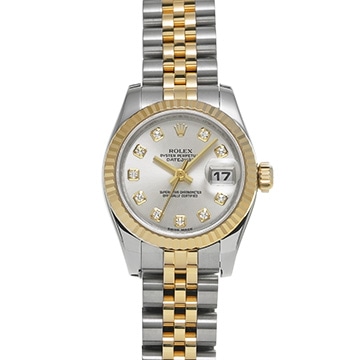 ロレックス デイトジャスト 179173G シルバー/ダイヤモンド レディース 時計 【中古】【wristwatch】