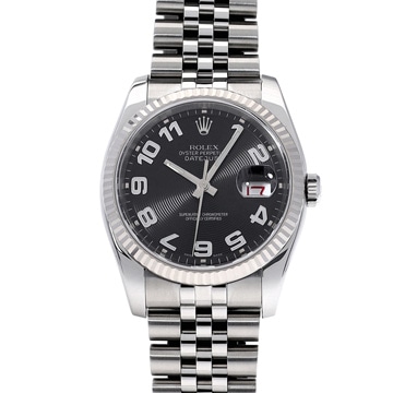 ロレックス デイトジャスト 116234 ブラック メンズ 時計 【中古】【wristwatch】