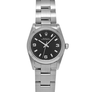ロレックス オイスターパーペチュアル 77080 ブラック ユニセックス 時計 【中古】【wristwatch】