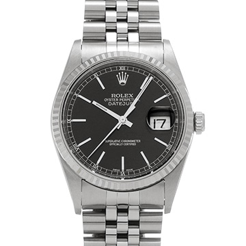 ロレックス デイトジャスト 16234 ブラック メンズ 時計 【中古】【wristwatch】