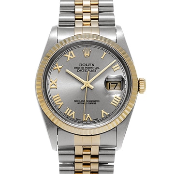 ロレックス デイトジャスト 16233 グレー メンズ 時計 【中古】【wristwatch】