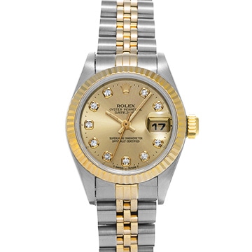 ロレックス デイトジャスト 69173G シャンパン/ダイヤモンド レディース 時計 【中古】【wristwatch】