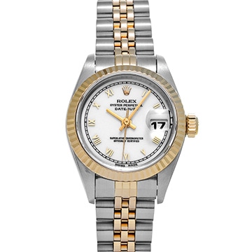 ロレックス デイトジャスト 69173 ホワイト レディース 時計 【中古】【wristwatch】