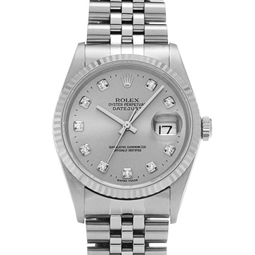 ロレックス デイトジャスト 16234G シルバー/ダイヤモンド メンズ 時計 【中古】【wristwatch】