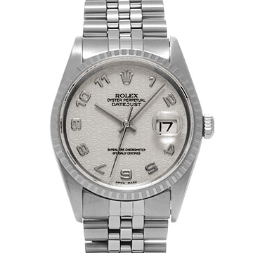 ロレックス デイトジャスト 16220 アイボリーコンピュータ メンズ 時計 【中古】【wristwatch】