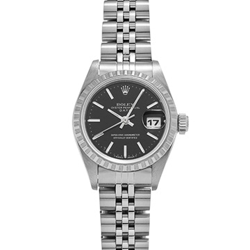 ロレックス オイスターパーペチュアル デイト 69240 ブラック レディース 時計 【中古】【wristwatch】