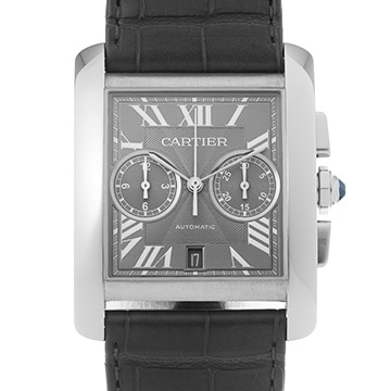 カルティエ タンクMC クロノグラフ W5330008 グレー メンズ 時計 【中古】【wristwatch】