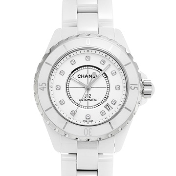 シャネル J12 38MM H1629 ホワイト/ダイヤモンド メンズ 時計 【中古】【wristwatch】