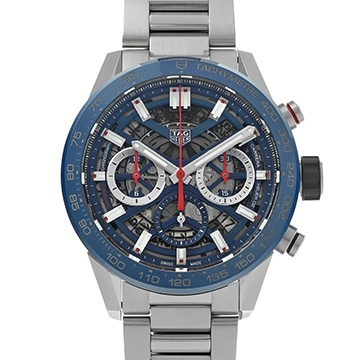 タグ ホイヤー カレラ キャリバー ホイヤー02 クロノグラフ CBG2011.BA0662 ブルー メンズ 時計 【中古】【wristwatch】