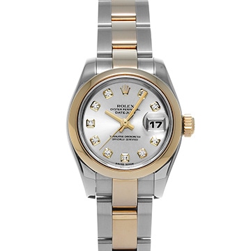 ロレックス デイトジャスト 179163G シルバー/ダイヤモンド レディース 時計 【中古】【wristwatch】